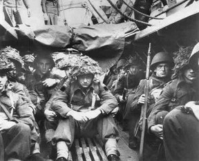 Gelllhorn was the only female on the beach in Normandy on D-Day, June 6, 1944. NATIONAL ARCHIVES