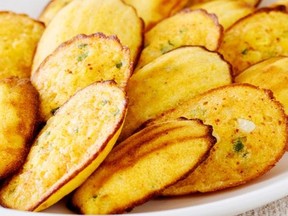 Jalapeno Cornbread Madeleines courtesy celebrity pastry chef Anna Olson