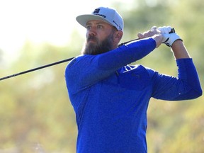 Graham DeLaet hits off the seventh tee during the first round of the Shriners Hospitals for Children Open at TPC Summerlin in Las Vegas, on Thursday, Oct. 3, 2019.