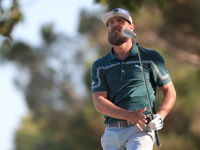 Graham DeLaet plays a shot on the ninth hole during the second round of the Shriners Hospitals for Children Open at TPC Summerlin on Oct. 4, 2019 in Las Vegas, Nev. (Mike Lawrie/Getty Images)