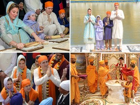 Images of Trudeau’s visit to India with his family.
