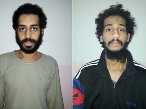Members of the ISIS Beatles cell El Shafee Elsheikh, left, and Alexanda Kotey possibly face the death penalty.