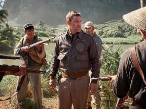 Aaron Eckhart stars as ‘Lt. Commander Jimmy Doolittle’ in Midway. (Elevation Pictures)