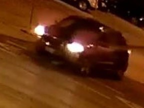 Toronto Police release this security camera image of a vehicle wanted in a homicide investigation.