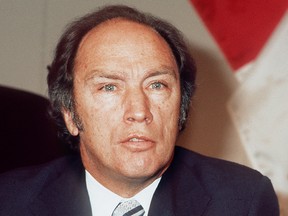 Former prime minister Pierre Elliott Trudeau is seen in an Oct. 23, 1974, file photo.