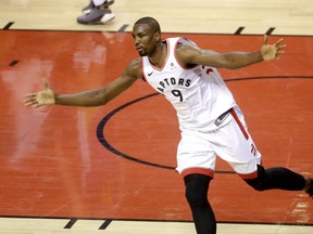 Toronto Raptors Serge Ibaka during Game 5 of the NBA Finals on Monday June 10, 2019.