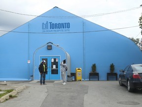 The Liberty Village 24-hour Respite centre on Fraser Ave. south of Lamport stadium in the Liberty Village area on Friday October 25, 2019.