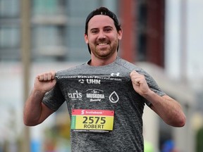 Rob MacDonald, 33, was paralyzed in an accident in 2012 but has been running in the Scotiabank Toronto Waterfront Marathon since 2015 after recovering at Toronto Rehabilitation Institute. (supplied photo)