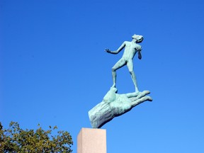 Carl Milles' 'Hand of God' gives insight into the sculptor's belief that creativity is divinely inspired. (Rick Steves)