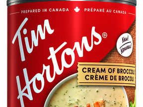 Tim Hortons is now selling cans of their soups and chili at select stores across Canada. (supplied photo)