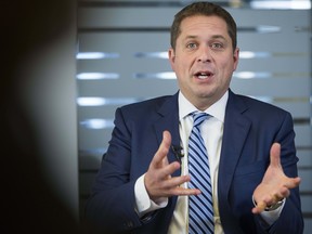 Conservative leader Andrew Scheer came to the Toronto Sun Editorial Board this afternoon after a debate night with no knockouts.Tuesday October 8, 2019. Stan Behal/Toronto Sun/Postmedia Network
