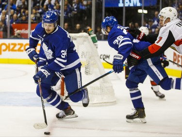 Toronto Maple Leafs Auston Matthews during 2nd period NHL hockey action during the home opener  against Ottawa Senators at the Scotiabank Arena in Toronto on Wednesday October 2, 2019. Ernest Doroszuk/Toronto Sun/Postmedia