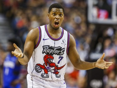 Toronto Raptors Kyle Lowry reacts to a call during 2nd half action against Orlando Magic at the Scotiabank Arena in Toronto, Ont. on Monday October 28, 2019. Ernest Doroszuk/Toronto Sun/Postmedia