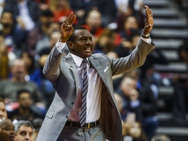 Detroit Pistons head coach Dwane Casey during during first half action against the Toronto Raptors at the Scotiabank Arena in Toronto, Ont. on Wednesday October 30, 2019. Ernest Doroszuk/Toronto Sun/Postmedia