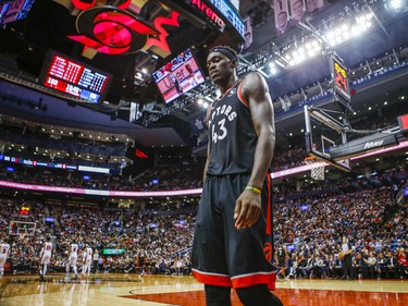 Toronto Raptors Pascal Siakam during the second half  against Detroit Pistons at the Scotiabank Arena in Toronto, Ont. on Wednesday October 30, 2019. Ernest Doroszuk/Toronto Sun/Postmedia