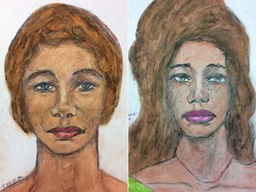 Drawings Samuel Little made of two of his unknown victims.