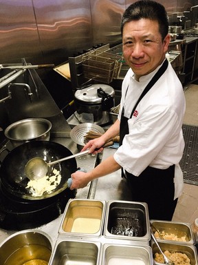 Chef Jason Wu of Mrkt East at Parq resort in Vancouver has his wok fired up for some Asian specialties.