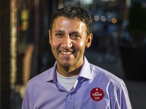 Parkdale—High Park Liberal incumbent candidate Arif Virani is seen outside of his campaign office in Toronto on Thursday Oct. 10, 2019.