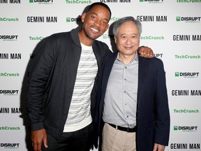 Will Smith and Ang Lee attend TechCrunch Disrupt in support of GEMINI MAN on Oct. 2 in San Francisco. (Kelly Sullivan/Getty Images for Paramount Pictures)
