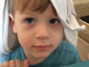 James (or Luna) Younger is seen in a screenshot of video from his father Jeffrey Younger's "Save James" YouTube channel.