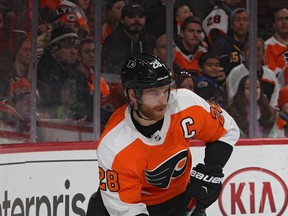 Flyers captain Claude Giroux has been underwhelming this season. (GETTY IMAGES)