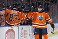 Edmonton Oilers' Leon Draisaitl celebrates his goal against the Philadelphia Flyers last month. (DAVID BLOOM/Postmedia Network)