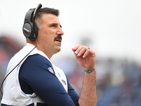 Tennessee Titans head coach Mike Vrabel has been solid yet unspectacular this season. (USA TODAY SPORTS)