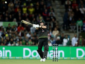 Australia's Steve Smith bats during game two of the International Twenty20 series against Pakistan on Tuesday. (GETTY IMAGES)