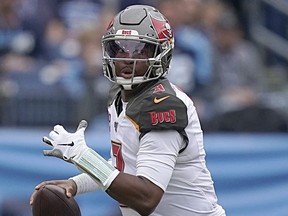 Jameis Winston and the Tampa Bay Buccaneers are playing their first home game in more than a month. (GETTY IMAGES)