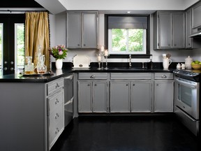 By painting cupboards and adding new counters and appliances, this kitchen is now market-ready.