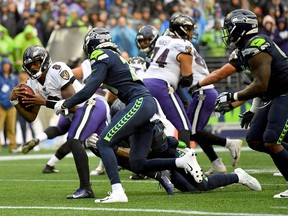 Quarterback Lamar Jackson and the Ravens could have a tough time scoring against the Patriots defence this week.  (Photo by Alika Jenner/Getty Images)