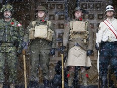 Remembrance Day ceremonies at Old City Hall cenotaph on Nov. 11, 2019. (Veronica Henri, Toronto Sun)