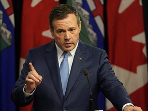 Alberta Premier Jason Kenney comments at the Alberta Legislature on October 22, 2019. (Postmedia Network)