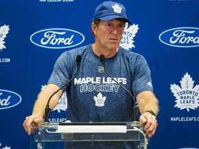 Speculation is building that Maple Leafs head coach Babcock is in danger of losing his job if the team doesn't start winning with some regularity. (Ernest Doroszuk/Toronto Sun)