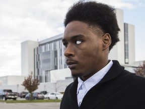 Dafonte Miller leaves the Oshawa courthouse on Tuesday, November 5, 2019. Craig Robertson/Toronto Sun