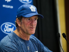 Maple Leafs head coach Mike Babcock insists he gets no pleasure out of telling one of his players they are going to sit on a particular night. (Ernest Doroszuk/Toronto Sun)