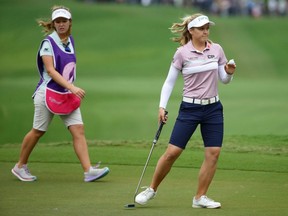 Brooke Henderson in action during the final round of the Taiwan Swinging Skirts LPGA Presented By CTBC at Miramar Golf Country Club in New Taipei City, Taiwan, on Sunday, Nov. 3, 2019.
