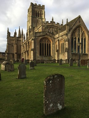 The centuries old church of St. Peter and St. Paul is the standout landmark in Northleach. It’s made of the ancient golden limestone typical of the Cotswolds region. ROBIN ROBINSON