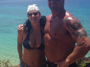 Jeff Seegmiller, 54, right, of Kitchener drowned off a Mexican beach on Thursday.