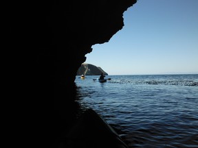 It’s bright and sunny or dark and cool, depending on your location on a kayak at Scorpion Anchorage. (IAN SHANTZ/TORONTO SUN)
