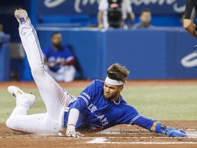 The Jays’ Lourdes Gurriel Jr. could be moved for a quality starter should a deal present itself. (Getty Images)