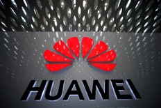 A Huawei company logo is pictured at the Shenzhen International Airport in Shenzhen, Guangdong province, China July 22, 2019. REUTERS/Aly Song