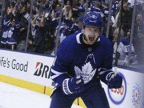 Maple Leafs forward Zach Hyman will make his season debut against the Islanders on Wednesday night. (VERONICA HENRI/TORONTO SUN FILES)