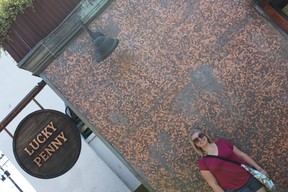 The Lucky Penny is located in the heart of the Funk Zone, a district full of food, wine, arts and retail. The Lucky Penny’s exterior features more than 150,000 copper pennies. (IAN SHANTZ/TORONTO SUN)