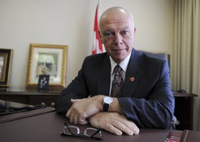 Senator Jean-Guy Dagenais poses for a photo in his office in Ottawa Feb 21, 2012. (ANDRE FORGET/QMI AGENCY)