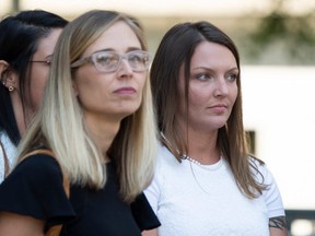 Annie Farmer, left, and Courtney Wild are among those suing the estate of convicted pedophile Jeffrey Epstein. GETTY IMAGES