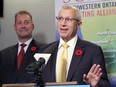 Vic Fedeli, the Minister of Economic Development, Job Creation and Trade, spoke in Woodstock, Ont. on Monday, November 4, 2019 to introduce the Regional Development Program that'll invest $100 million over the next four years for Ontario businesses. (Postmedia file photo)