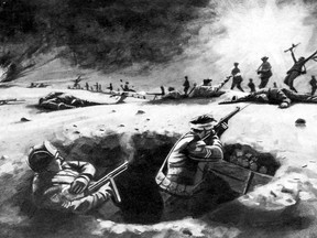 Illustration of the PPCLI battle at Kapyong. (Scott Taylor, Esprit de Corps Magazine)