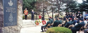 Canadian veterans attended a ceremony at the Princess Patricia’s Memorial near Kapyong in Korea in 2001. (Sun files)