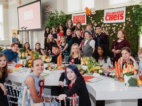 Group shot of children representing the 26 winners of Kid Food Nation 2019.